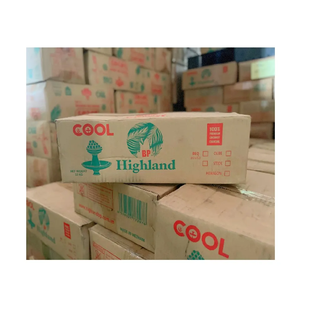 Highland BP Coconut Charcoal- BBQ From Vietnam High Quality use for BBQ grill ready to export