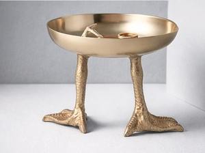 Plateau de présentation de luxe écologique en aluminium, design artistique, pour café et bagues, avec pieds en forme de pattes d'oiseau, pour mariages, compatible lave-vaisselle - Product Image 5