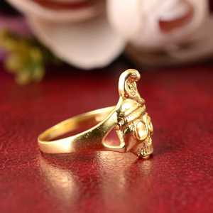 Creative Design Gothic Snake Skull <b>Ring</b> Gothic Brass <b>Ring</b> for Men 18K Gold Plated Punk Cobra Band for Wholesale OEM ODM - Product Image 2