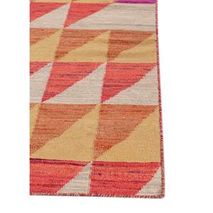 Classic Beige & <b>Brown</b> <b>Wool</b> Rugs Handmade Geometric Checkers Flat Weave Rectangle Hallway for Bedroom-ADWL-13116 - Product Image 4