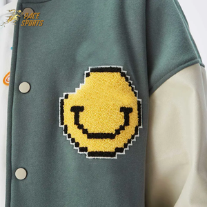 Venta al por mayor chaqueta de béisbol de los hombres de primera calidad de alta calidad de lana personalizada Chenille parches bordados Venta caliente con capucha tela nueva - Product Image 4