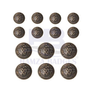 High Quality <b>Brushed</b> Steel Buttons Custom Logo for Elegant Uniform Styling Eco-Friendly Business Attire Uniforms (OEM Service) - Product Image 1