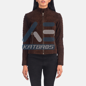 Veste en cuir véritable exclusive pour femme, coupe ajustée moderne, vêtement d'extérieur chaud de qualité supérieure, design élégant et tendance - Product Image 4