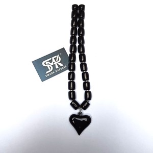 Modern Multicolor Resin Heart <b>Charm</b> Necklace with Glossy Bead Chain Handmade <b>Angel</b> Model Jewelry for Women - Product Image 4