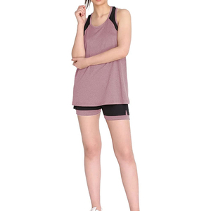 Camiseta sin mangas de entrenamiento de gimnasio de secado rápido transpirable de verano para mujer, camiseta sin mangas de algodón de fibra de bambú con patrón sólido OEM de diferentes colores de talla grande - Product Image 5