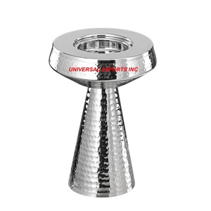 Soporte de incienso decorativo de fragancia para el hogar Bakhoor martillado Chapado en plata brillante última colección Mubkhar de metal elegante - Product Image 1