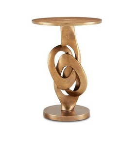 Table de décoration intérieure en aluminium avec design à la main Décorative dorée Top Selling With Top Glass High Quality - Product Image 4