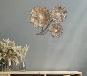 Panel de Arte de pared de hierro Vintage de lujo moderno hecho a mano Metal decoración Interior del hogar diseño elegante de hojas nueva pared colgante - Product Image 1