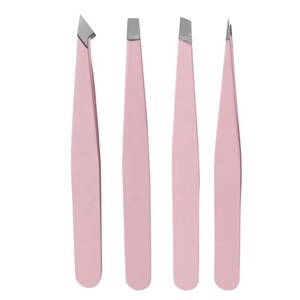 Juego de Pinzas para Cejas de Primera Calidad con Tijeras para Cutículas, Color Negro Mate, 5 Piezas, Se Acepta Logotipo Personalizado - Product Image 2