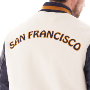 Chaquetas universitarias con logotipo de diseño personalizado de alta calidad, la mejor ropa de calle de tela, precios al por mayor - Product Image 5