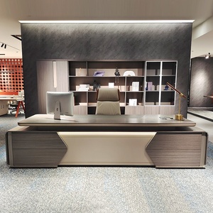 Modern Luxury Executive <b>Desk</b> Wooden President Office Table High End <b>Large</b> Boss <b>Desk</b> L Shaped Manager <b>Desk</b> Set Executive Office - Product Image 2