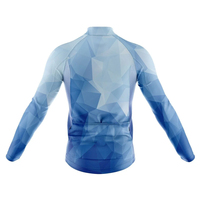 Maillot de cyclisme d'hiver léger pour homme, manches longues, logo personnalisé, antibactérien, séchage rapide, 100% polyester, 320g