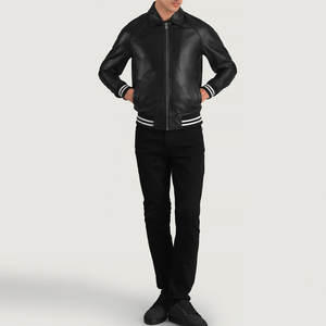 แจ็คเก็ตวาร์ซิตี้คุณภาพพรีเมียมรุ่นใหม่สำหรับผู้ชาย แบบต่อผ้า ไซส์ใหญ่ บริการ OEM ราคาขายส่งจากโรงงาน แจ็คเก็ตวาร์ซิตี้ผู้ชาย - Product Image 6