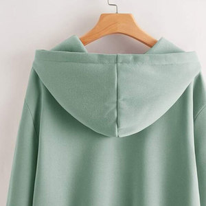 Nuevo diseño OEM 100% algodón pulóver sólido logotipo personalizado bordado mujer sudadera ropa de calle para mujer sudaderas con capucha - Product Image 6