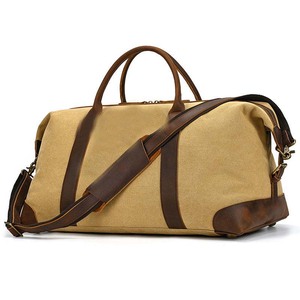 Sac de sport de luxe en cuir véritable au design personnalisé pour week-end, bagage résistant à l'eau, léger, pour voyage, vente en gros OEM - Product Image 1