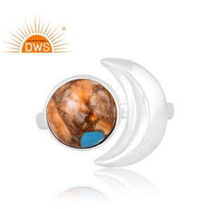 Meilleure vente, bague ajustable en argent sterling, Mojave, cuivre, huître, Turquoise, fabricant de bijoux personnalisés - Product Image 3