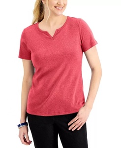 Women's Short Sleeve <b>Shirt</b> Cotton Stretch High Quality Woman <b>T</b>-<b>shirts</b> New Trendy Fashion Deep Neck Style <b>Ladies</b> <b>Shirts</b> Hot Sale - Product Image 3