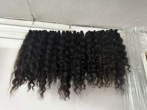 28 pouces de long cheveux humains bruts bouclés bruts beaux cheveux humains indiens - Product Image 2