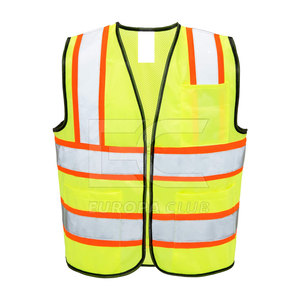 Chaleco de Seguridad de Talla Grande al por Mayor, Chaleco de Seguridad de Nuevo Estilo para Uso en Exteriores, Cuello en V, MOQ Bajo - Product Image 1