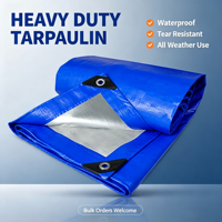 Bâche de construction imperméable en polyéthylène, résistante aux déchirures, pour matériaux de construction, échafaudages et couverture de chantier