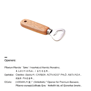 Apribottiglie Personalizzato in Metallo e Legno per Articoli da Bar di Alta Qualità - Product Image 3