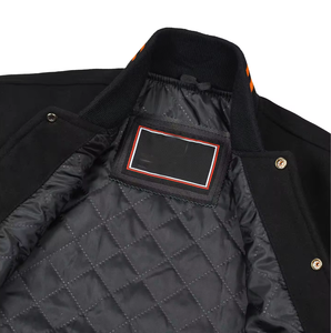 OEM fabricant de haute qualité personnalisé Baseball Letterman veste coupe-vent Varsity Chenille broderie décontracté coton tissu - Product Image 3