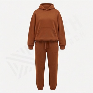 Survêtement décontracté pour femme, col montant, hiver, service personnalisé, 100% coton, polaire, chaud, doux, athlétique, jogging, tenue de sport - Product Image 1