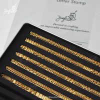 Kit de Tampons en Laiton Lettres Personnalisables Supporte Anglais/Arabe/Hébreu Tampon en Laiton Moule en Cuivre Métallique Tampon en Laiton Estampage à Chaud