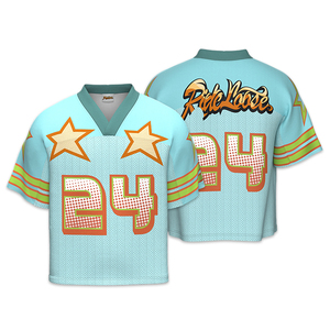 Maillot de mode personnalisé Maillot de football américain avec Boxy Fit Sportswear Sublimation 100% Polyester Mesh Design - Product Image 3