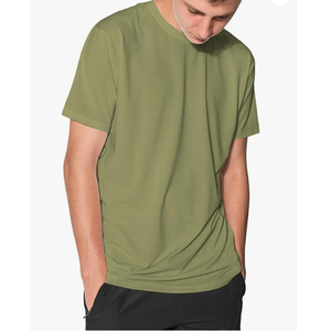 T-shirt à manches courtes imprimé de logo personnalisé 95/5% coton de haute qualité pour hommes, col rond avec position du logo avant - Product Image 3