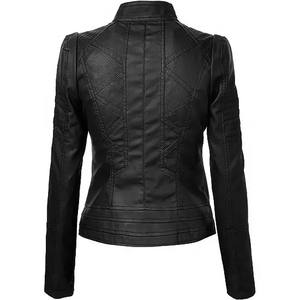 GAF moda Popular otoño abrigos chaquetas de cuero mujeres chaquetas de cuero para damas nuevos últimos diseños personalizados chaqueta de cuero para mujer - Product Image 3