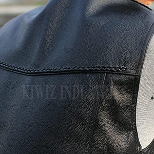 Bonne qualité 100% cuir fait mode gilet prix raisonnable hommes vêtements gilet en cuir en vente - Product Image 2