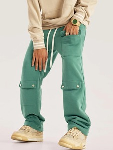 Pantalones Cargo para hombre en nuevo estilo Diseño de moda Ropa informal con cintura media Tallas grandes Estilo lavado Patrón recto - Product Image 5