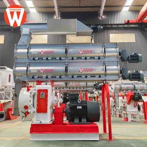 Machine à fabriquer des granulés d'aliments pour animaux, volailles, bovins, chèvres, moutons, poulets, moteur électrique, capacité de 5 tonnes/h, Strongwin - Product Image 1