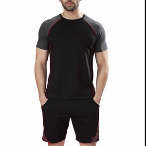 T-shirt de sport en coton spandex respirant à col ras du cou pour hommes nouveauté séchage rapide fitness gym entraînement course à pied athlétique - Product Image 3