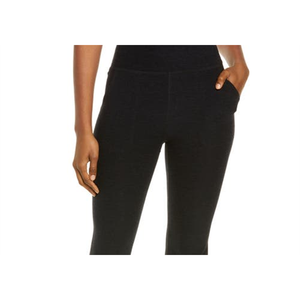 Yoga Darkest Night Flare Leggings High Waist Breathable Spandex/Nylon <b>Tights</b> Custom Logo Solid <b>Pattern</b> Active Usage 3XL Medium - Product Image 5