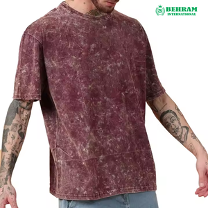เสื้อยืดโอเวอร์ไซส์คุณภาพสูงสำหรับผู้ชาย ผ้าโพลีเอสเตอร์/คอตตอนเนื้อหนา ทรงหลวม คอกลม ไม่ยับง่าย เป็นมิตรต่อสิ่งแวดล้อม - Product Image 4