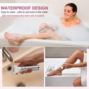 Rasoir électrique sans fil 5-en-1 pour femmes, rechargeable, tondeuse bikini indolore, épilation humide/sèche pour visage, jambes, sourcils, IPX7 - Product Image 4