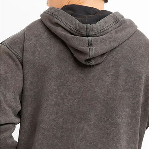 Sweat à capuche zippé personnalisé de haute qualité Double couche épaule tombante poids lourd surdimensionné sweats à capuche zippés coton polaire à capuche - Product Image 6