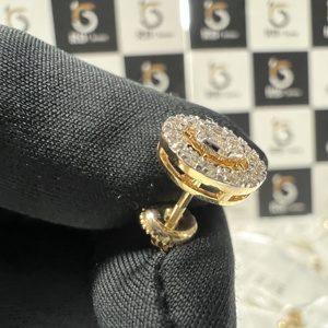 Pendientes de Diamantes Redondos Cultivados en Laboratorio VVS para Mujer, Oro Sólido de 14k, Certificados por IGI, RB GEMS RB2650, Elegantes y Clásicos para Compromiso - Product Image 2
