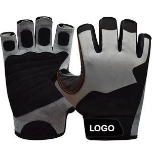Gants de fitness légers en cuir de qualité supérieure, demi-doigts, antidérapants, avec sangle de poignet réglable, nouveau style, poignet long pour la musculation - Product Image 1