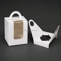Boîtes à gâteaux écologiques haut de gamme en gros avec pelliculage mat, emballage en carton pliable personnalisé pour la livraison à emporter et les cadeaux