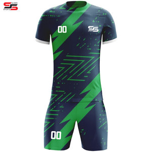Maillot de football personnalisé 100 % polyester à transfert thermique, prix de gros OEM, respirant et séchage rapide pour l'été - Product Image 3