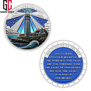 12 ans usine personnalisé métal défi pièce phare océan alliage de Zinc Relief pièce commémorative Voyage tourisme pièce - Product Image 5