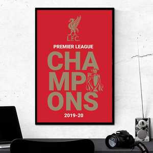Affiche design moderne Liverpool FC 2019/2020 Logo des Champions de la PL pour utilisation murale - Product Image 5