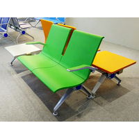 Chaise d'attente moderne pour réception, banc de salle d'attente d'aéroport, chaise de salle d'attente de clinique à 3 places