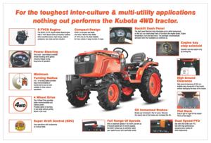 Tractor Agrícola de 4 Ruedas Motrices con Motor Doosan de 24 CV, Caja de Cambios y 1 Año de Garantía, 5600 kg - Product Image 4