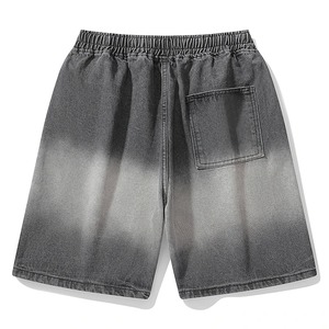 <b>Mens</b> Washed Denim Shorts Custom Color Loose Fit Casual <b>Jean</b> Summer Shorts Streetwear OEM Manufacturer - Product Image 2