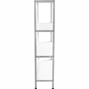 WELL HOME Étagère en métal blanc 75x30x150 cm avec 4 étagères - Product Image 3