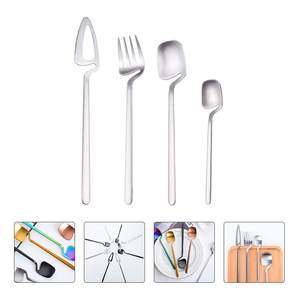 Juego de Cubiertos de acero inoxidable de calidad superior de Venta caliente logotipo personalizado de restaurantes reutilizables de grado alimenticio - Product Image 5